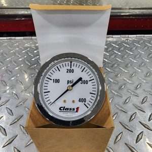 Class 1 2.5″ 0psi-400psi White Face Gauge