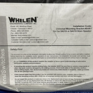 Whelen SA315P Universal Mounting Bracket SAK1